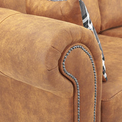 Oakland Leather Armchair , Tan And Black