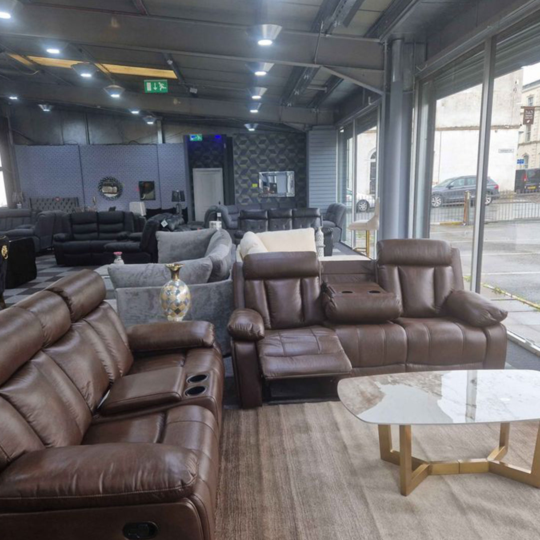 Vancouver Leather Recliner Sofa 3+2 Seater