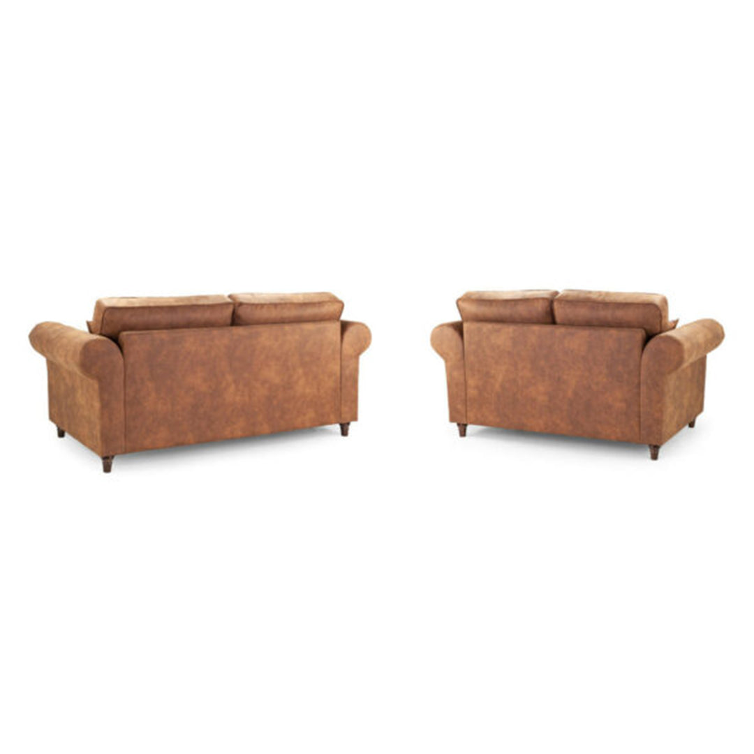 Oakland Leather Sofa 3+2 Seater Tan