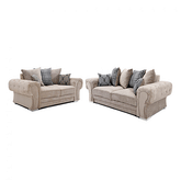 Verona Sofa 3+2 Seater Scatter Back Mink - Envogue Furniture