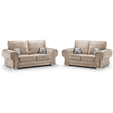 VERONA FULL BACK SOFA 3+2 SEATER MINK - Envogue Furniture