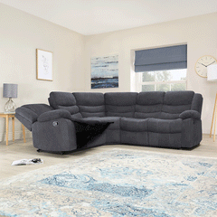 Sorrento Fabric Recliner Corner Sofa Grey