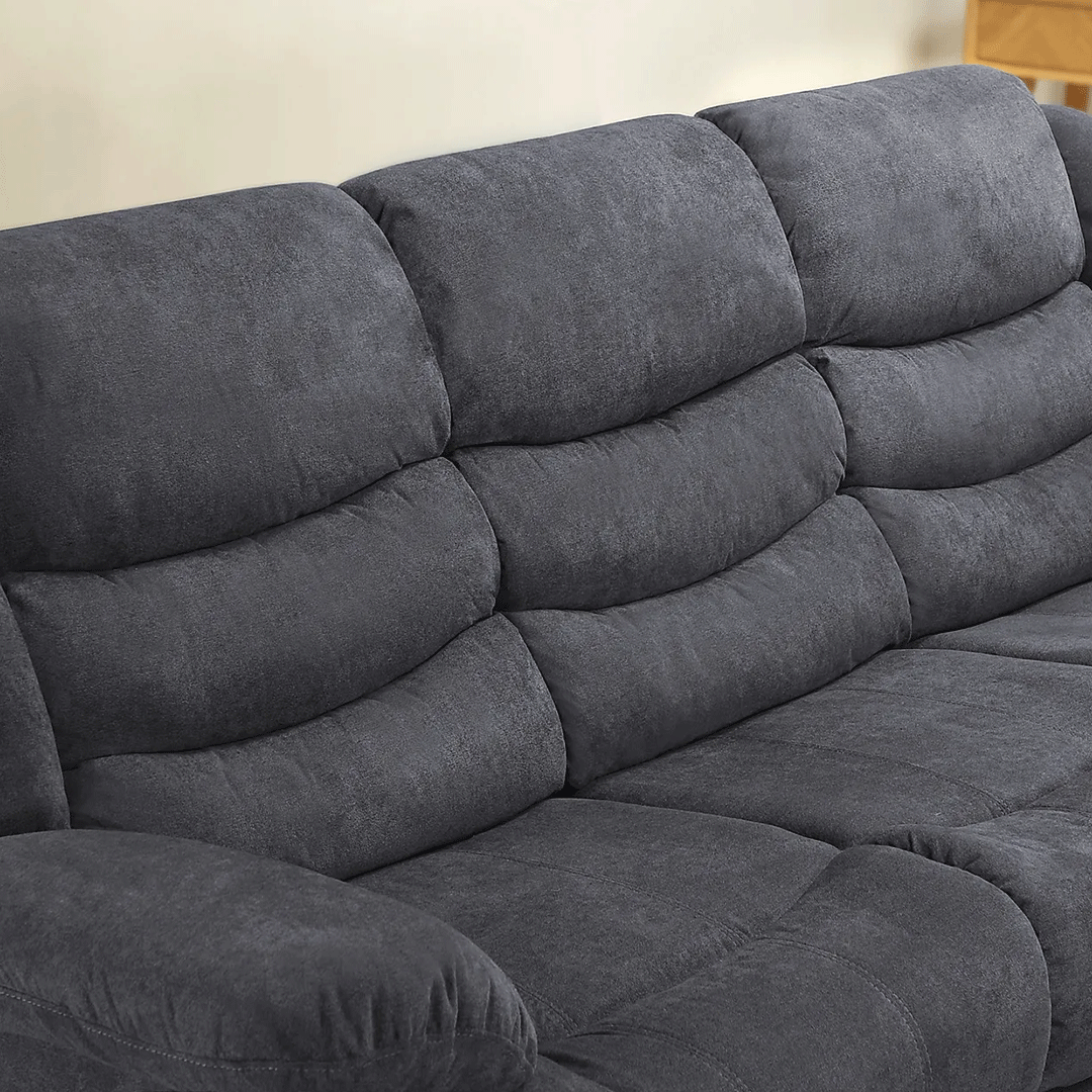 Sorrento Fabric Recliner Sofa 3 Seater Grey