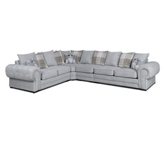 Verona Corner Sofa Scatter Back 6 Seater Grey