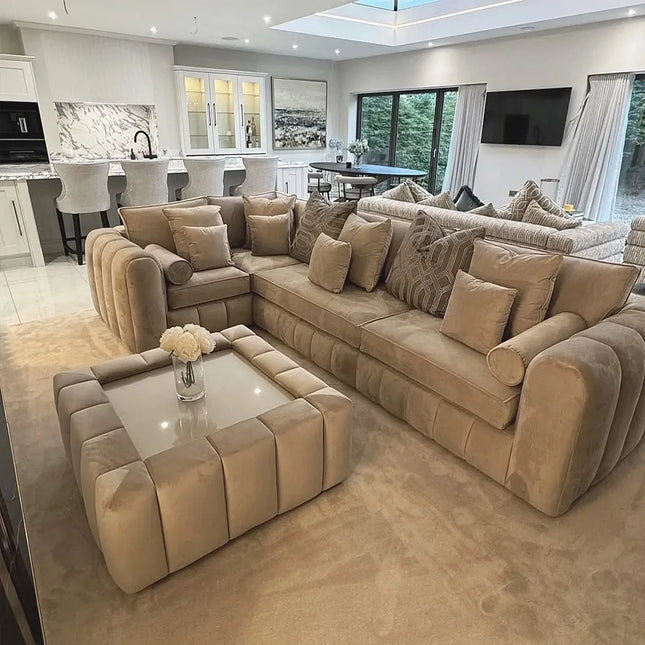 Lilly Corner Sofa | Stylish Full Back Design | Left & Right Hand Options Available