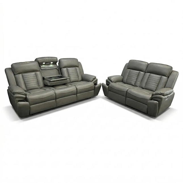 Sevilla 3+2 Leather Electric Recliner Sofa USB Type-C ...
