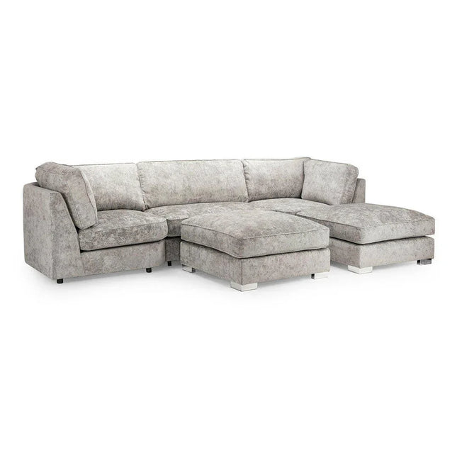 Bishop U-Shaped Sofa Truffle Luxe Chenille