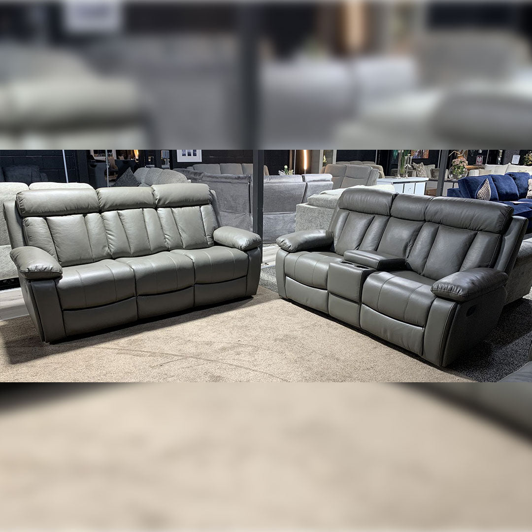 Vancouver Leather Recliner Sofa 3+2 Seater - Envogue Furniture