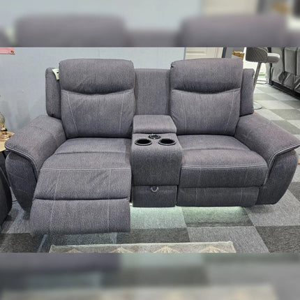 Prada Music Electric Recliners. Grey 3 + 2 Sofa Set , USB, LED, Bluetooth