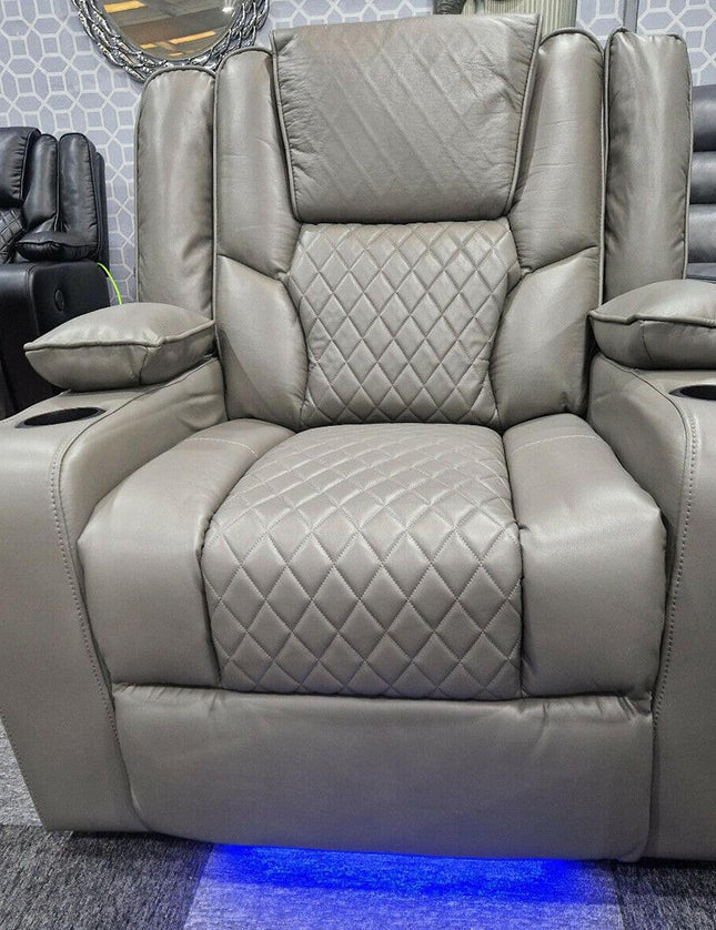 Orlando Electric Recliner Armchair Aire Leather