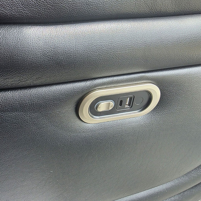 Lisbon Leather Electric Recliner Sofa 3+2 Seater – USB Ports, C-Type Port, LED Lights, Wireless Charging & Cup Holders