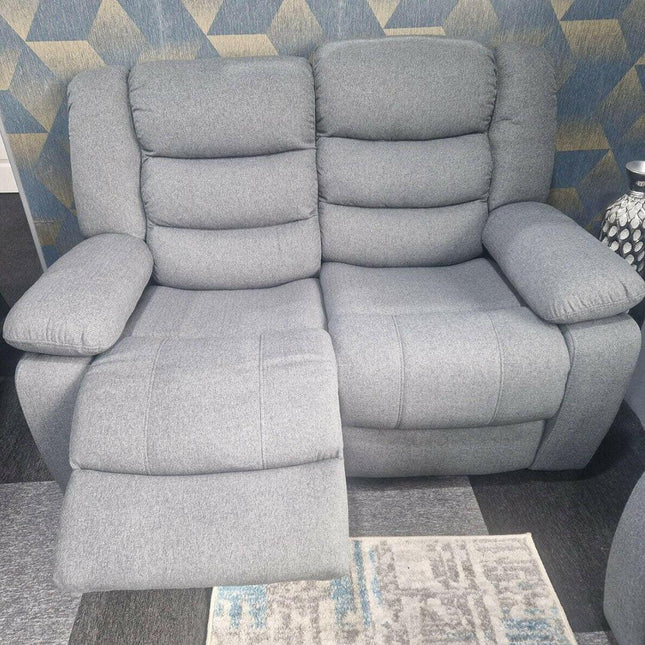 Roma Fabric Recliner Sofa 3+2 Seater Grey