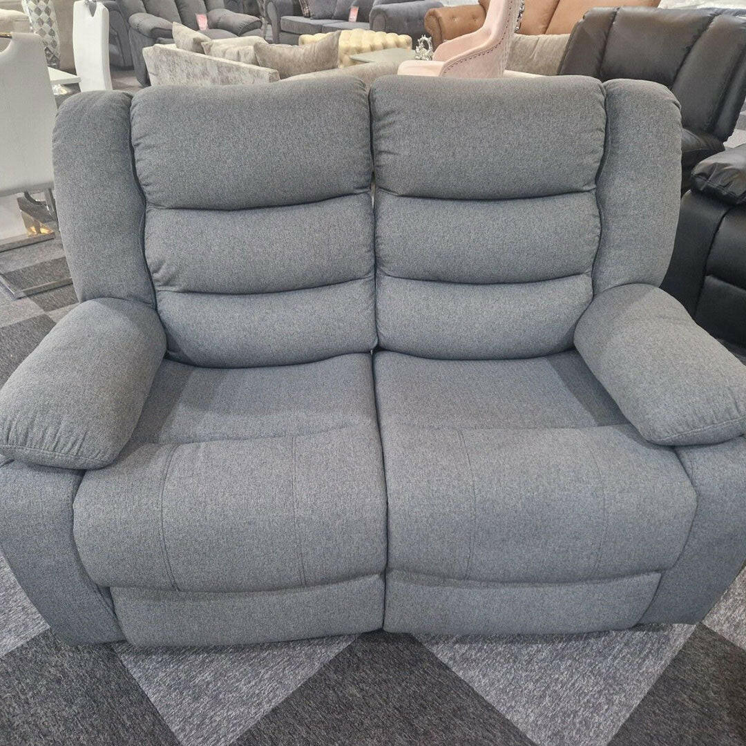 Sorrento Fabric Recliner Sofa 3+2 Seater Grey - Envogue Furniture