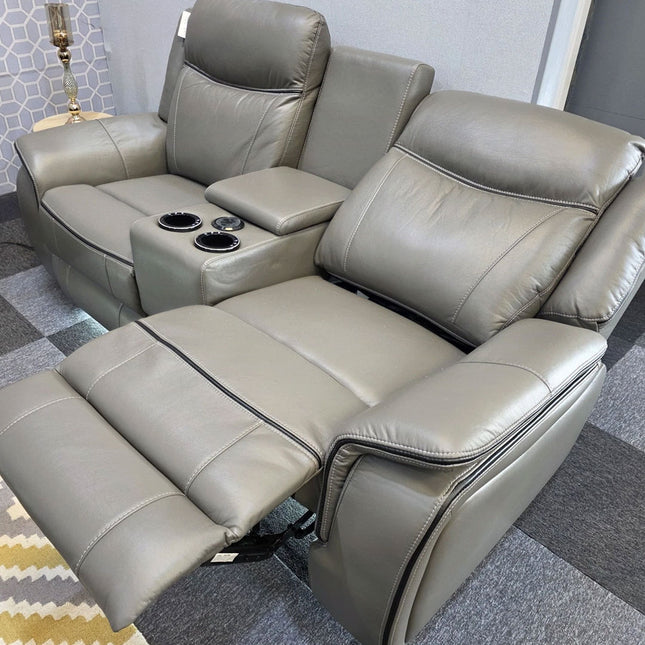Parada Leather Electric Recliner Sofa 3+2 Seater-Bluetooth/USB/C-Type/Led/Cooling-Heating Cup Holders