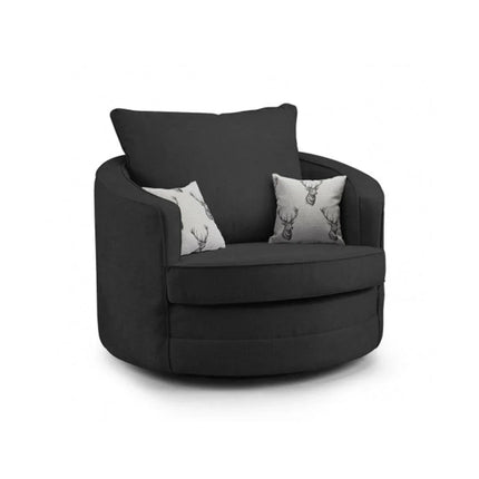 VERONA SWIVEL CHAIR BLACK - Envogue Furniture