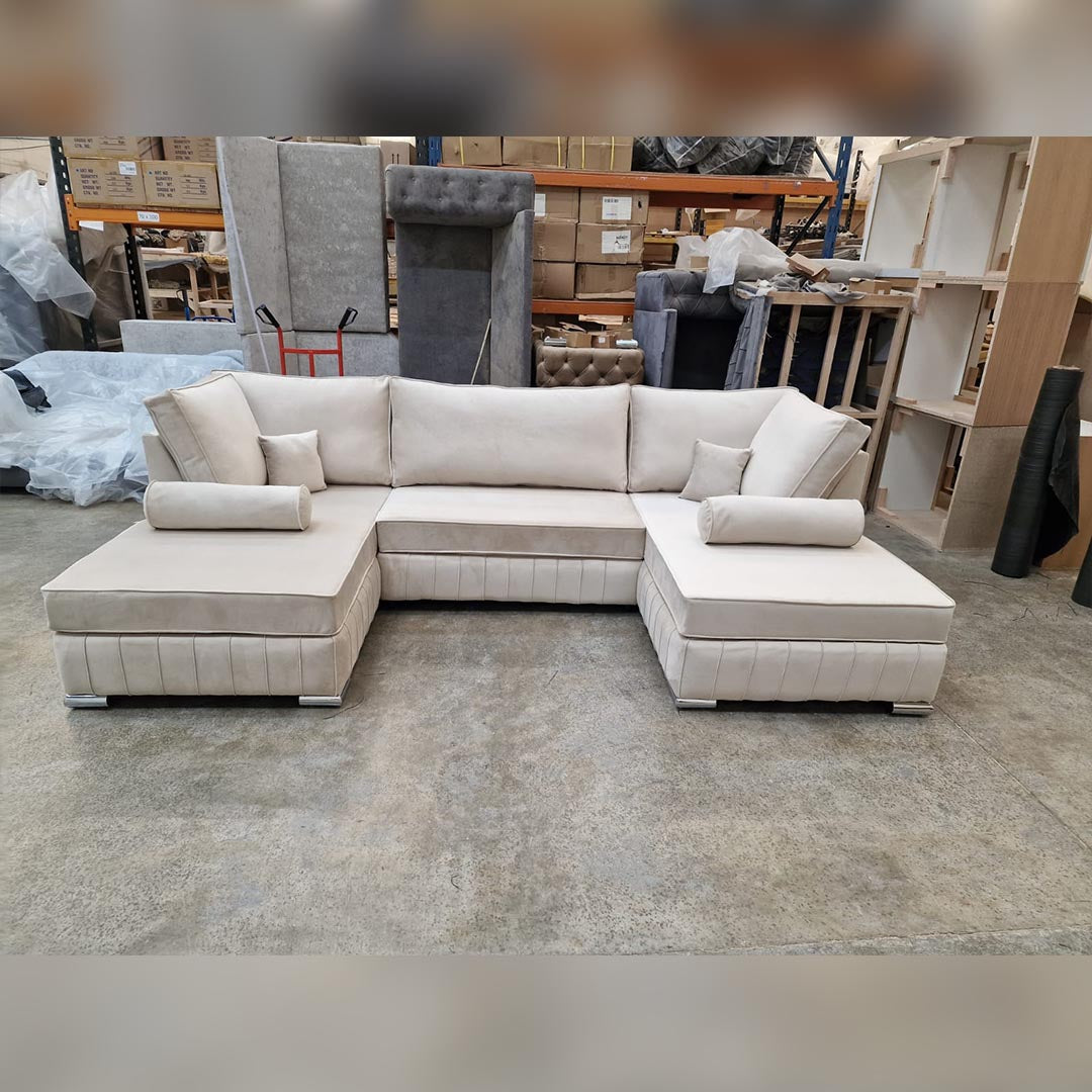 New Layla U-Shape Sofa | With Full Back Cushions – Envogue Furniture