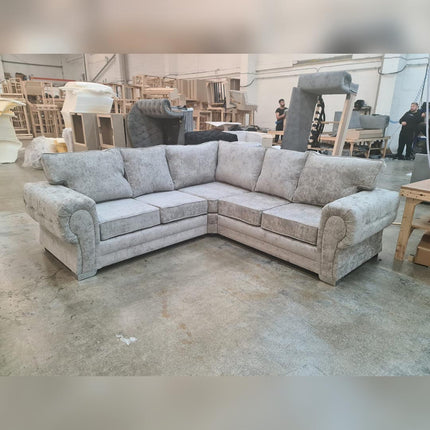 VERONA FULL BACK CORNER SOFA TRUFFLE - Envogue Furniture uk