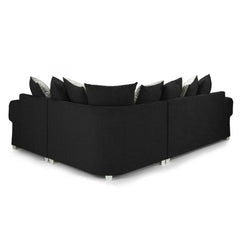 Verona Scatterback 4 seater sofa Black Right and Left Hand Facing Corner