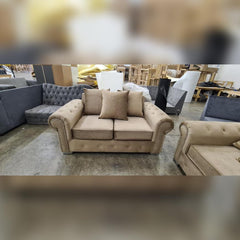 Olympia Sofa 3+2 Seater Scatter Back Beige 