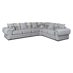 Verona Corner Sofa Scatter Back 6 Seater Grey