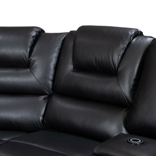 Oxford Electric Recliner Corner Sofa Grey Aire Leather