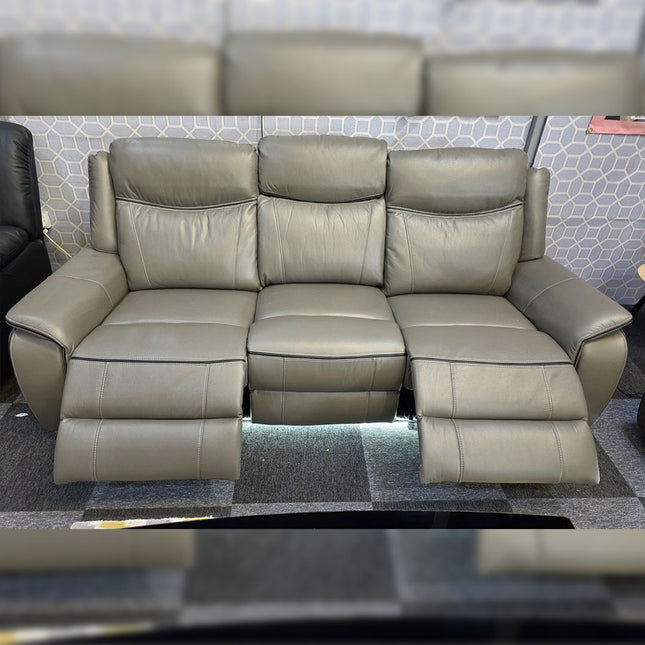 Parada Leather Electric Recliner Sofa 3+2 Seater-Bluetooth/USB/C-Type/Led/Cooling-Heating Cup Holders