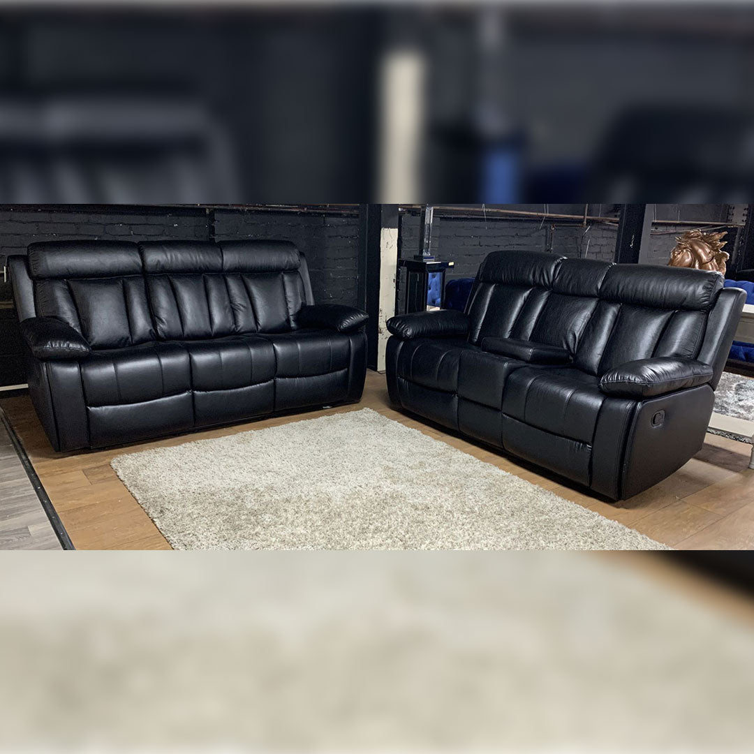 Vancouver Leather Recliner Sofa 3+2 Seater - Envogue Furniture