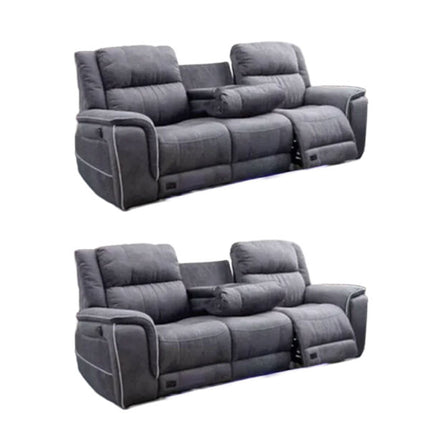 Hannah Micro Fibre Electric Recliner Fabric Sofa 3+2 Seater