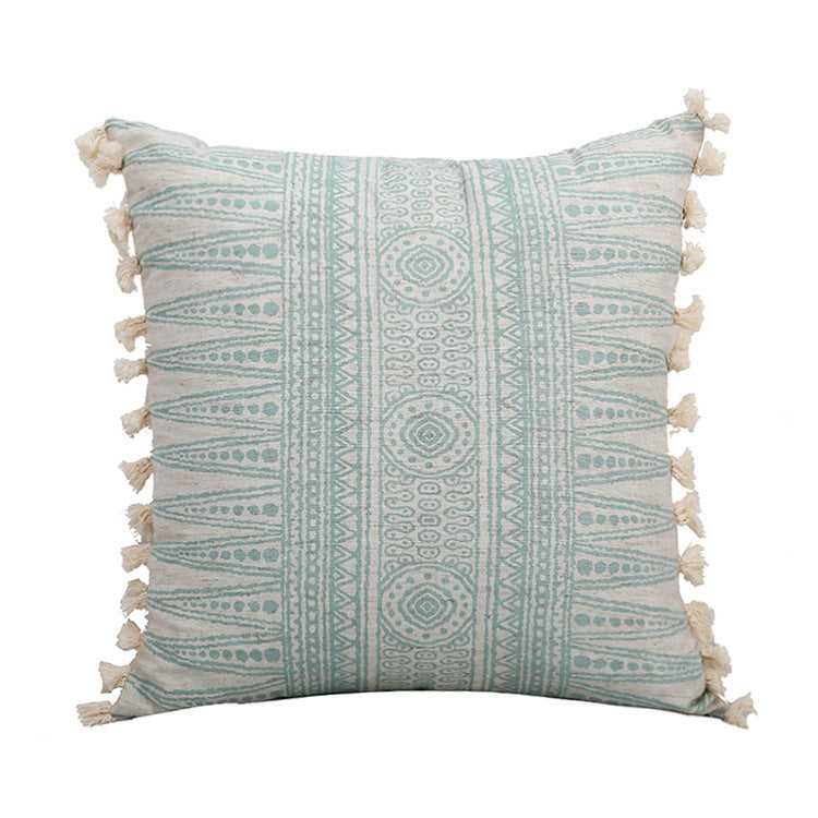 Punjabi style printed woven tufted pillow cushion cover