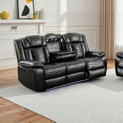  Leather 3+2 Seater Electric Recliner Sofa
