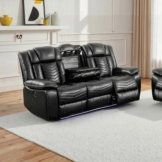  Leather 3+2 Seater Electric Recliner Sofa