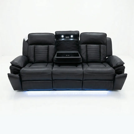 Sevilla Electric Recliners. Black 3 + 2 Sofa Set , USB, LED ...
