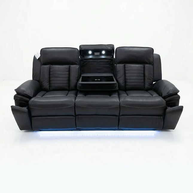 Sevilla Electric Recliners. Black 3 + 2 Sofa Set , USB, LED ...
