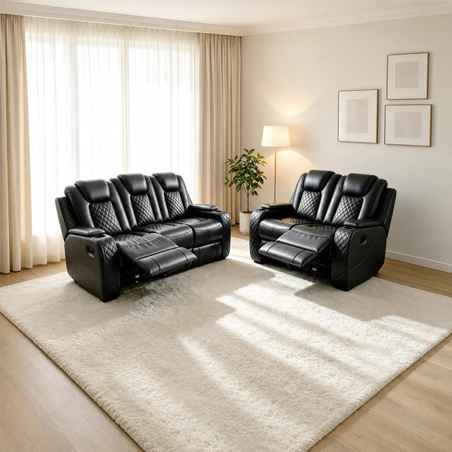 Antalya 3+2 Seater Leather Recliner Sofa