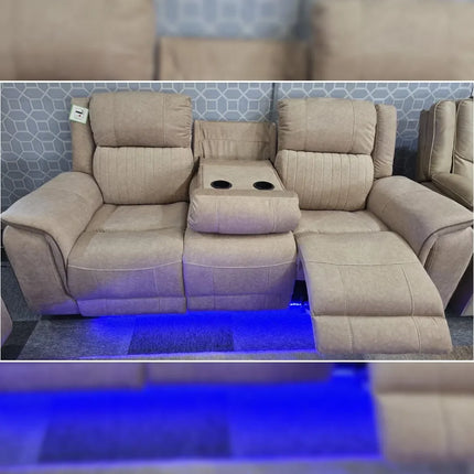 Hannah Micro Fibre Electric Recliner Fabric Sofa 3+2 Seater