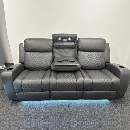 Leather Electric Recliners Sofa With Cupholders