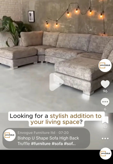 <strong>Bishop U Shape Sofa High Back Truffle</strong>