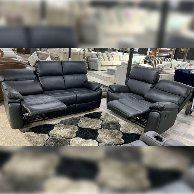 Valencia Entertainment Leather Recliner Sofa 3+2 Seater - Envogue Furniture uk