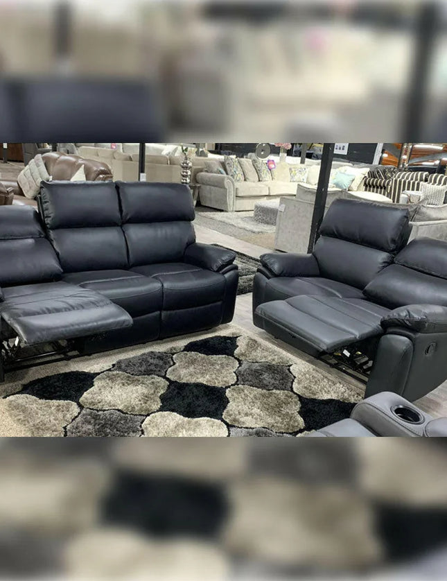 Valencia Entertainment Leather Recliner Sofa 3+2 Seater - Envogue Furniture uk