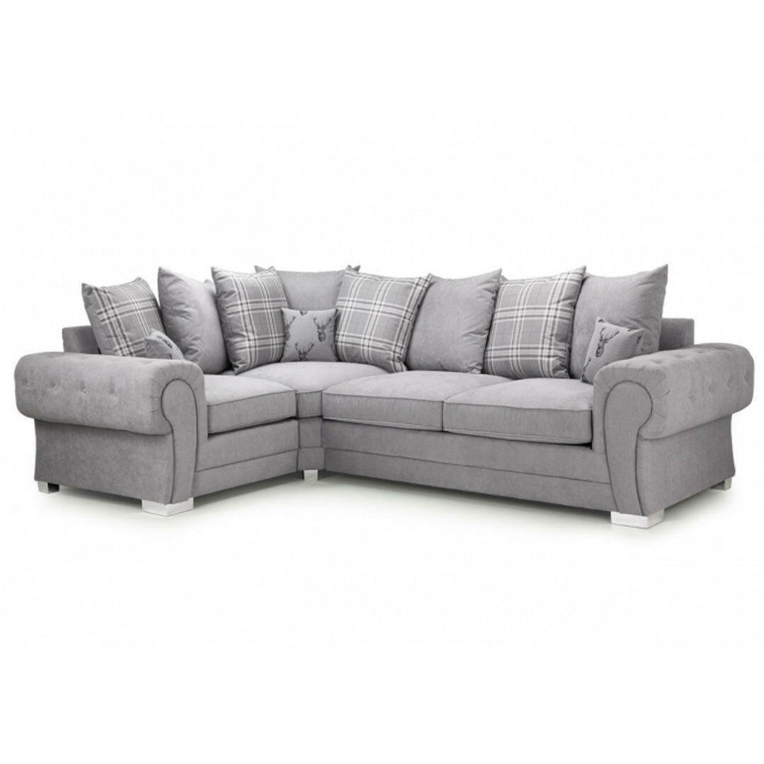 Verona Scatterback 4 seater sofa Grey Right and Left Hand Facing Corner