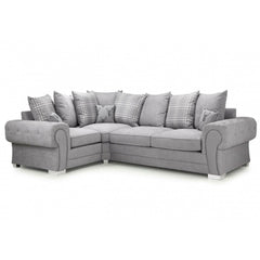 Verona Scatterback 4 seater sofa Grey Right and Left Hand Facing Corner - Envogue Furniture