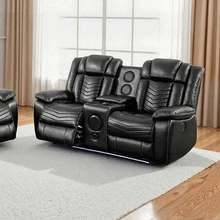  Leather 3+2 Seater Electric Recliner Sofa