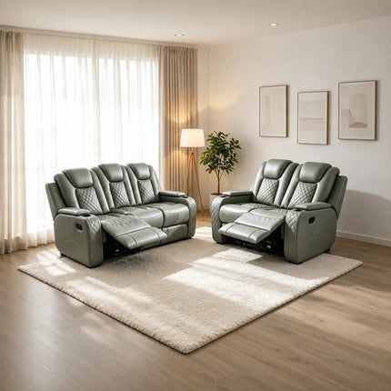 Antalya 3+2 Seater Leather Recliner Sofa