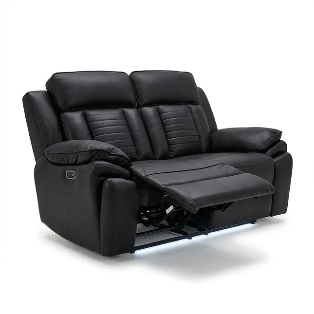 Sevilla Electric Recliners. Black 3 + 2 Sofa Set , USB, LED ...
