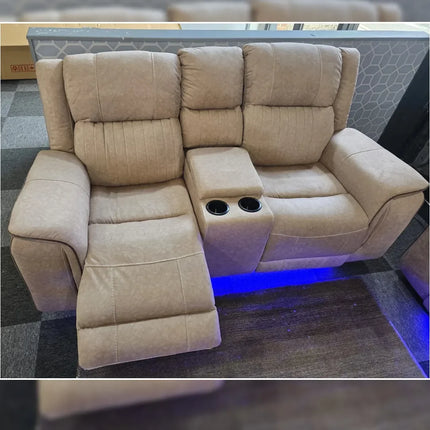 Hannah Micro Fibre Electric Recliner Fabric Sofa 3+2 Seater