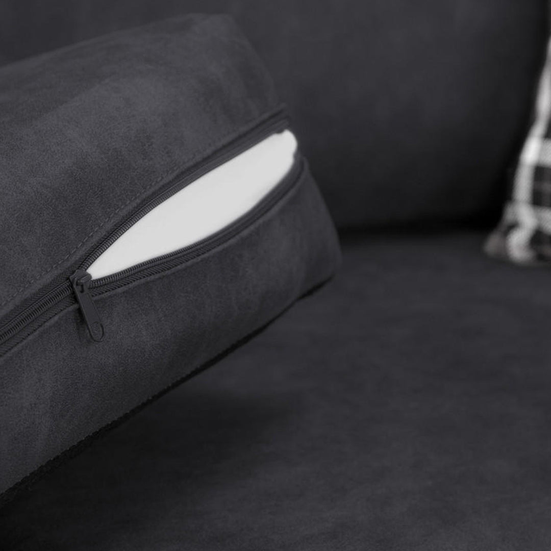 Oakland Leather Sofa 3+2 Seater Black