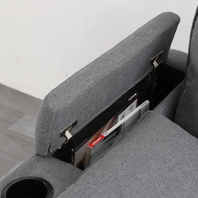 Francesca Sofa Bed (Universal) in Grey fabric - USB
