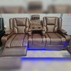 Brown / Leather / 3 Seater