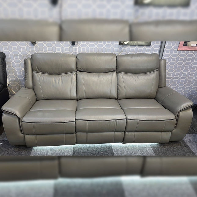 Parada Leather Electric Recliner Sofa 3+2 Seater-Bluetooth/USB/C-Type/Led/Cooling-Heating Cup Holders