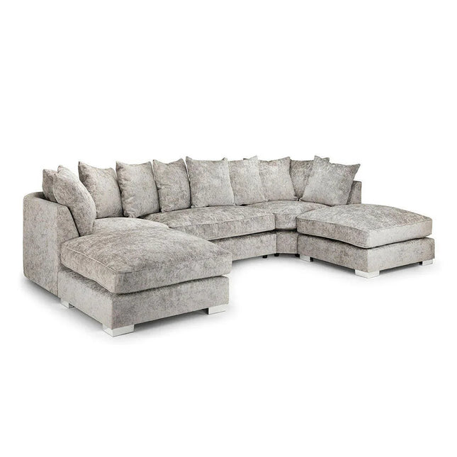 Bishop U Shape Sofa Luxe Chenille Truffle - Envogue Furniture
